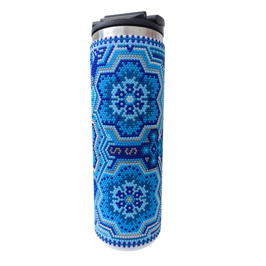 016 Termo raíces, tonos azules