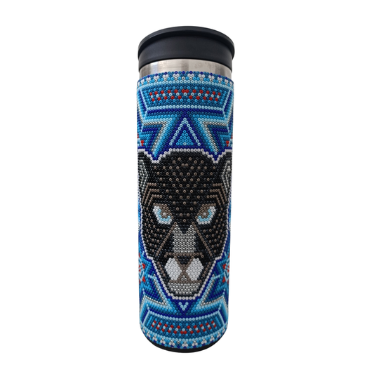 030 Termo Jaguar Negro y Azules