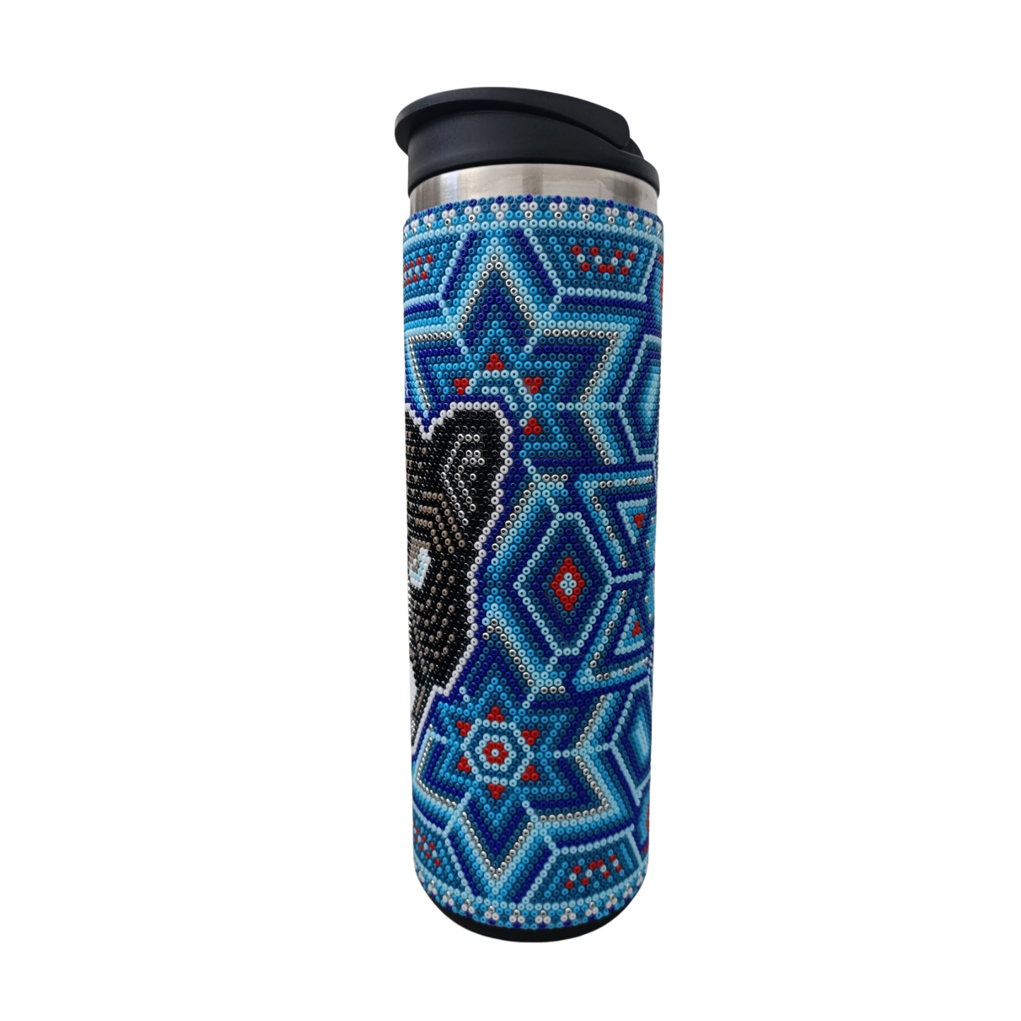 030 Termo Jaguar Negro y Azules
